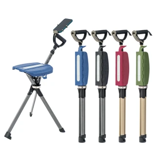 【Ta-Da 泰達】2025升級版 泰達隨身椅PRO 原廠一年保固(健走杖釣魚椅 戶外拐杖椅 可折疊座杖 健行助力杖)