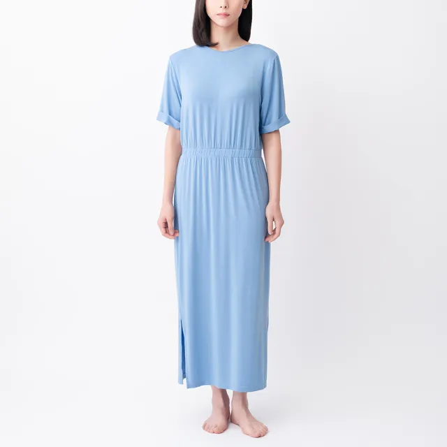 【Tani】女性短袖連身裙(天絲莫代爾女性女性居家休閒短袖連身裙99526)