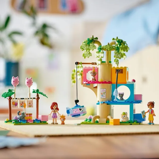 【LEGO 樂高】Friends 42666 貓咪生日派對和樹屋(動物 居家擺設 積木 兒童玩具)