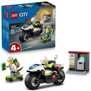 【LEGO 樂高】城市系列 60455 警用摩托車追逐戰(男孩禮物 交通工具玩具 兒童玩具 積木)