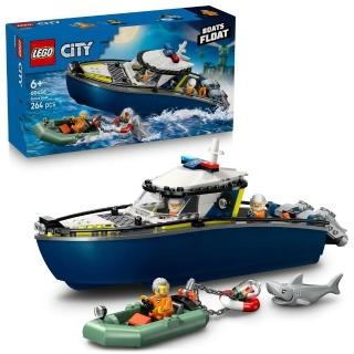 【LEGO 樂高】城市系列 60456 警艇追逐戰(男孩禮物 交通工具玩具 兒童玩具 積木)
