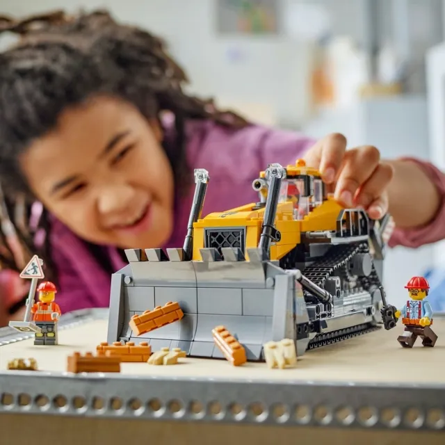 【LEGO 樂高】城市系列 60466 黃色推土機(男孩禮物 交通工具玩具 兒童玩具 積木)