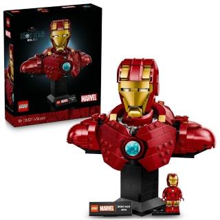 【LEGO 樂高】漫威超級英雄系列 76327 鋼鐵人 MK4 半身像(漫威 鋼鐵人 居家擺設 玩具模型)