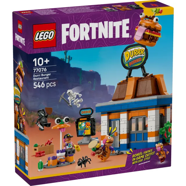 【LEGO 樂高】要塞英雄系列 77076 Durrr Burger Restaurant(Fortnite 兒童玩具 積木)