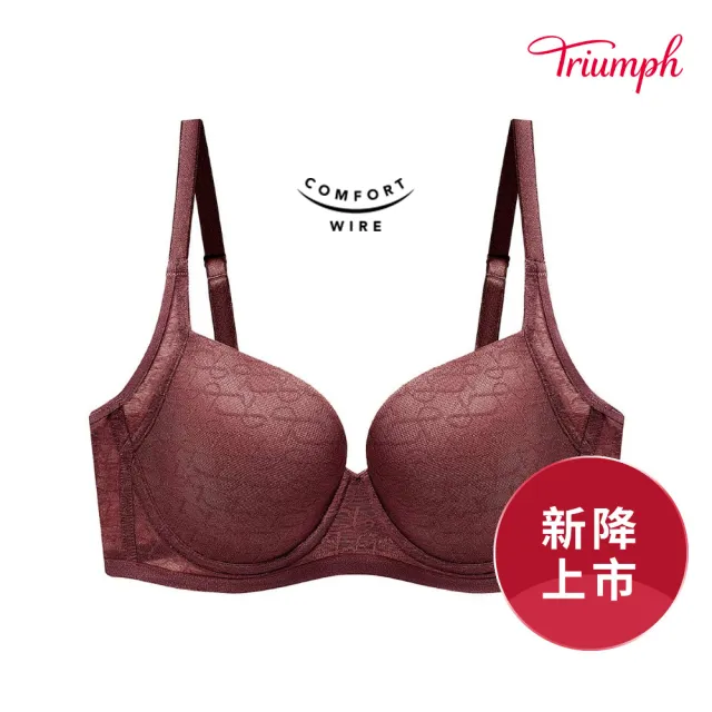 【Triumph 黛安芬】Signature Sheer 透感經典系列 輕質鋼圈內衣 B-E(可可棕)
