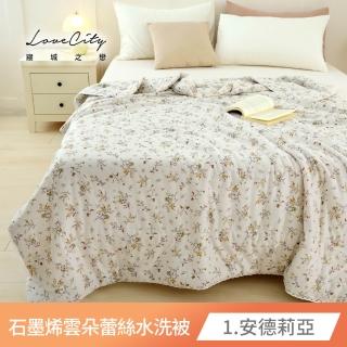 【Love City 寢城之戀】石墨烯親膚透氣雲朵蕾絲水洗被 棉被 夏被 四季被 空調被(150X200公分/多款任選)