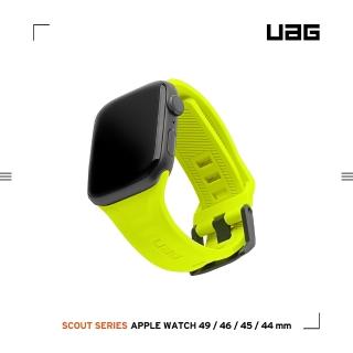 【UAG】Apple Watch 42/44/45/46/49mm 潮流矽膠錶帶-螢光綠(手錶帶)