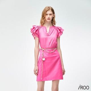 【iROO】燈籠海棠色禮服洋裝