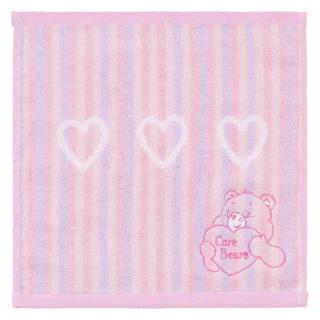 【Marushin 丸真】Care Bears 彩虹熊 刺繡純棉小方巾 手帕 愛心熊 粉愛心