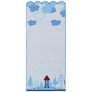【Marushin 丸真】Moomin 刺繡造型純棉毛巾 嚕嚕米 房屋和雲