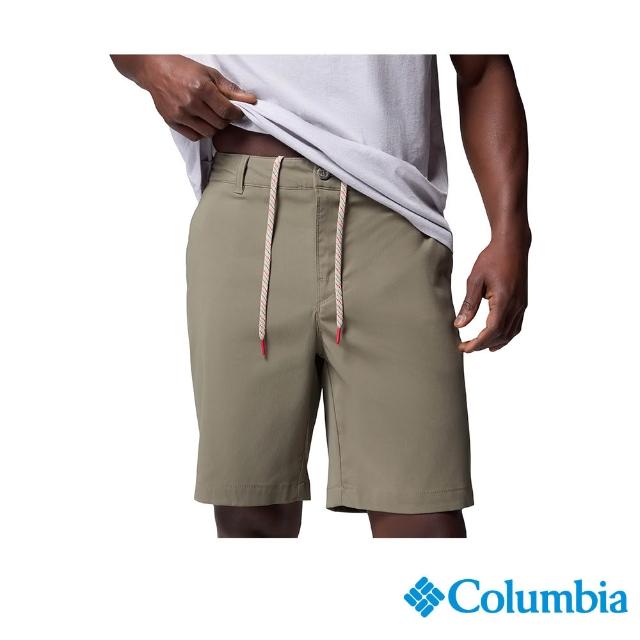 【Columbia 哥倫比亞】男款-防潑短褲-軍綠色(UAE56800AG/JS)
