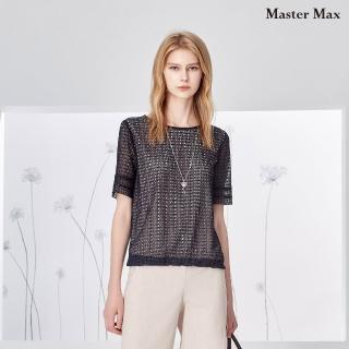 【Master Max】浪漫網狀設計五分袖雪紡上衣(8417118)