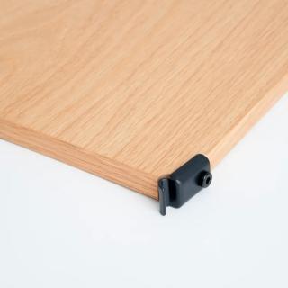 【MUJI 無印良品】SUS鋼製層架組/深灰/橡木棚/寬/大(大型傢俱配送)