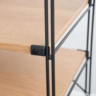 【MUJI 無印良品】SUS鋼製層架組/深灰/橡木棚/寬/小(大型傢俱配送)