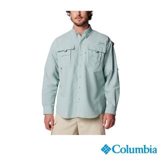 【Columbia 哥倫比亞】男款-防曬UPF50長袖襯衫-薄暮藍(UFM70480DE/JS)