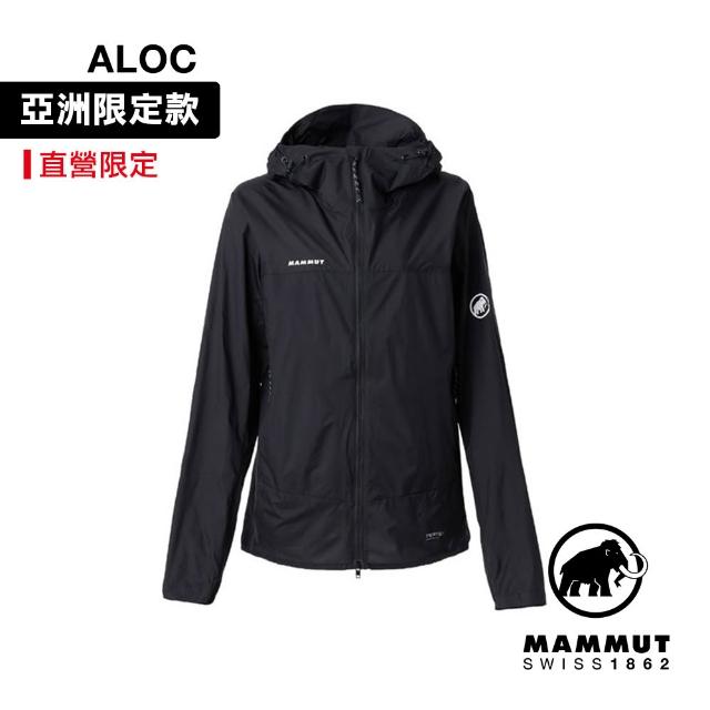 【Mammut 長毛象】Meron UL WB Hooded Jacket AF 日系超輕量透氣防風連帽外套 黑色 女款 #1012-00960