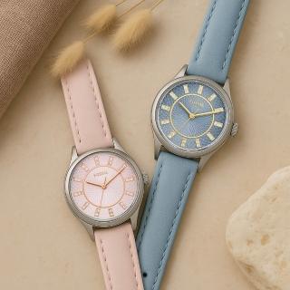 【FOSSIL】BQ3871 BQ3872 小巧錶盤 晶鑽時標 羅馬數字 皮革 石英錶