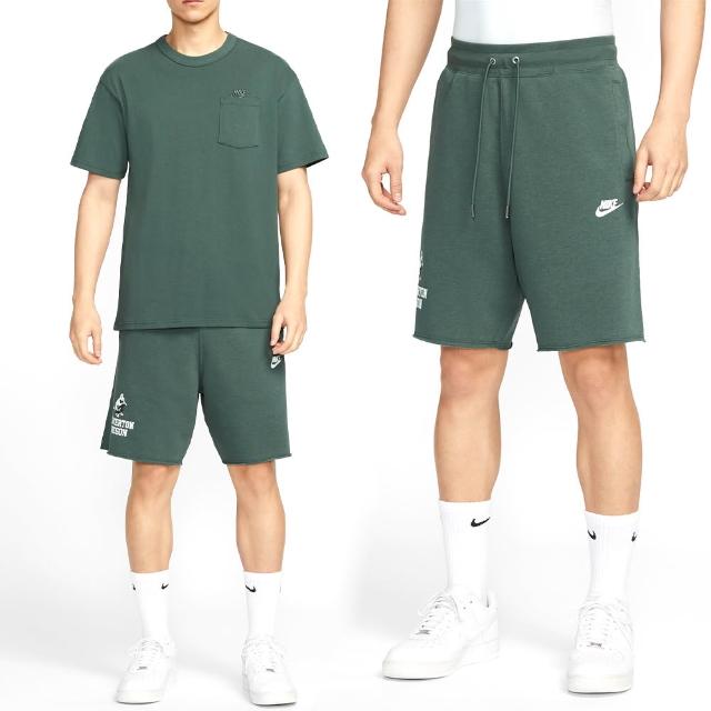 【NIKE 耐吉】Alumni FT Retro Shrt 男款 綠色 毛圈布 運動 休閒 短褲 IH0820-338