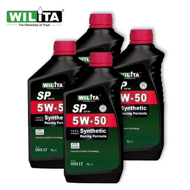 【WILITA 威力特】5W50高分子全合成機油4入(2025全新升級推薦五年以上汽油車)