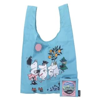 【Marushin 丸真】Moomin 收納環保購物袋 嚕嚕米 賞月