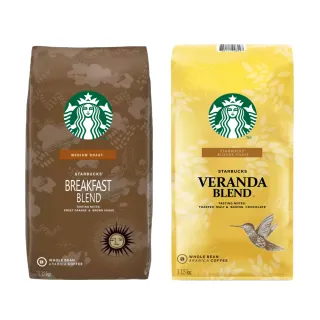 【STARBUCKS 星巴克】黃金烘焙綜合咖啡豆/早餐綜合咖啡豆(1.13公斤;任選)