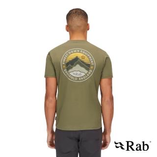 【RAB】Basecamp 3 Peaks Tee 短袖復古印花厚磅舒適棉T恤 男款 淺卡其 #QCC05