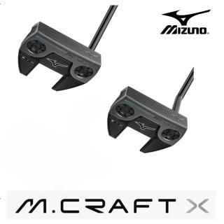 【MIZUNO 美津濃】全新頂級鍛造高爾夫推桿 M.CRAFT X 牛角型 柔軟低碳鋼桿頭 34吋(精密CNC銑削 觸感柔細)