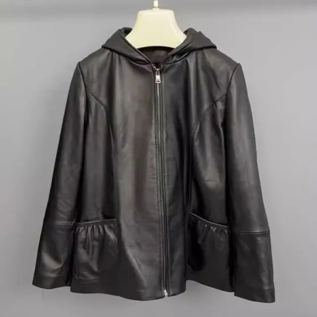 【巴黎精品】皮衣外套真皮夾克(羊皮休閒加碼短款女外套n1iw24)
