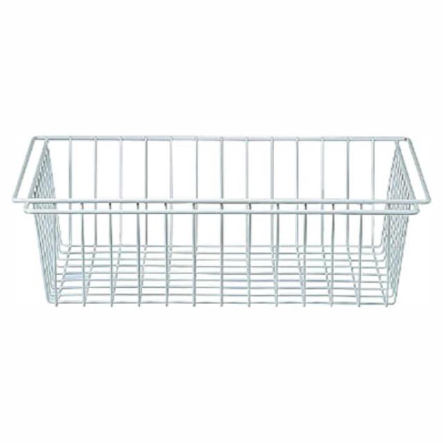 【MUJI 無印良品】SUS追加網籃/亮面淺灰/56(大型家具配送)