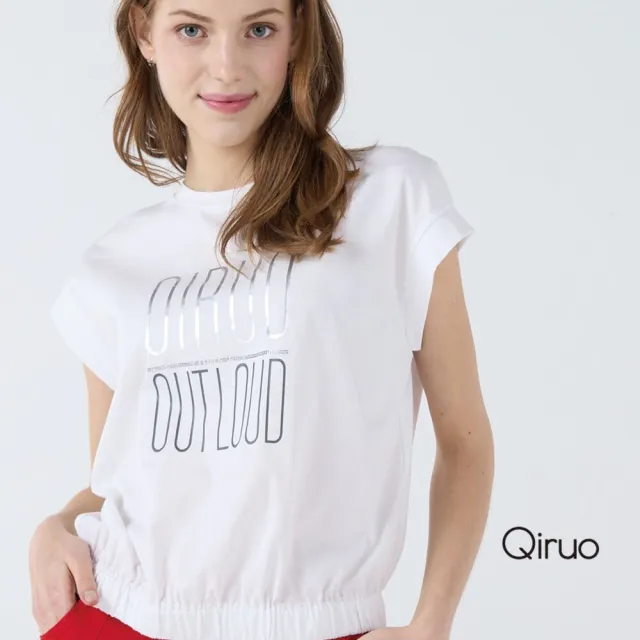【Qiruo 奇若名品】春夏專櫃白色上衣7056A 短袖英文圖案