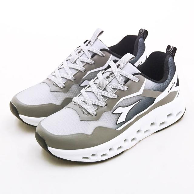 【DIADORA】男 迪亞多那 時尚氣動科技避震慢跑鞋 天步SKY STEP系列(灰黑 71607)