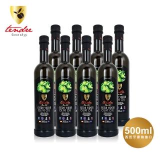 【添得瑞】冷壓初榨頂級橄欖油500mlx8入組(箱裝/阿貝金納/皮誇爾/威品嚴選)