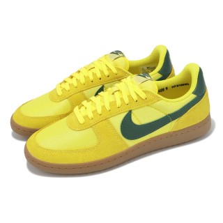 【NIKE 耐吉】休閒鞋 Field General 男鞋 黃 綠 麂皮 復古 膠底(HF3165-700)