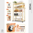 【ONE HOUSE】五層70寬_升級全碳鋼 洛克免組裝折疊置物架-7色可選(廚房架/層架/收納架/鐵架/電器架)