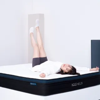 【Lunio】Nooz Helix單人加大3.5尺乳膠獨立筒床＋枕(英國工藝五星級飯店躺感 專為台灣人所打造 平價高CP值)