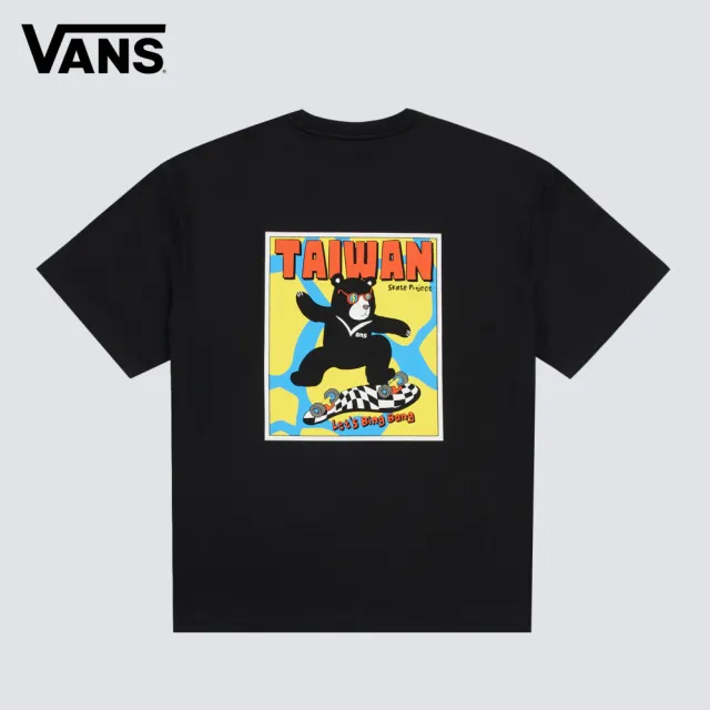 【VANS】Taiwan Culture 台灣限定 台灣黑熊X滑板 黑色短袖T恤