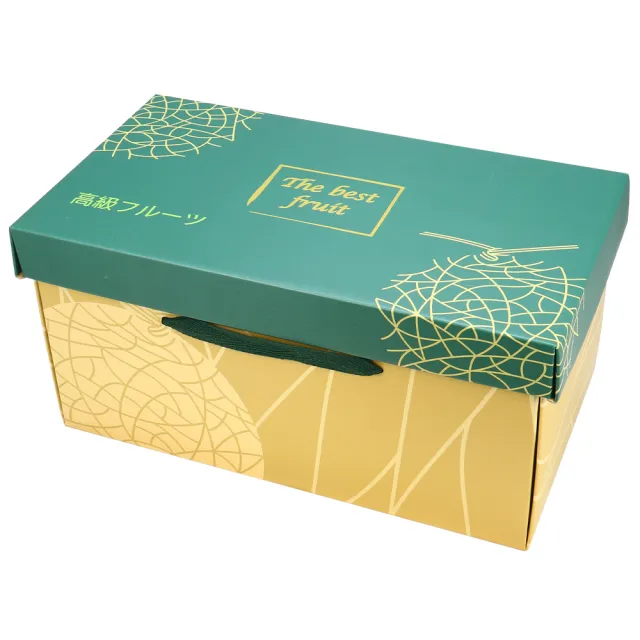 【愛蜜果】台灣阿露斯網紋哈密瓜2入禮盒X1盒(約5斤/盒_日本品種/端午節禮盒)
