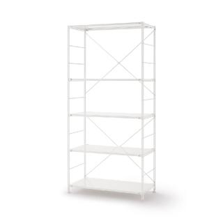 【MUJI 無印良品】SUS鋼製層架組/亮面淺灰/寬/大(大型傢俱配送)