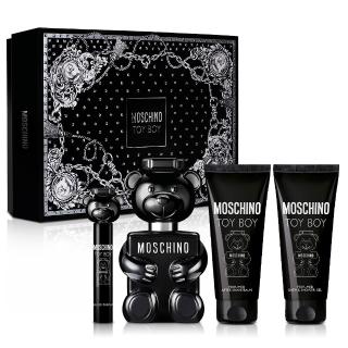 【MOSCHINO】TOY BOY 男性淡香精經典禮盒-淡香精100ml+沐浴精100ml+鬚後乳100ml+隨行香10ml(平行輸入)