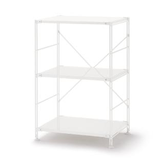 【MUJI 無印良品】SUS鋼製層架組/亮面淺灰/小(大型傢俱配送)