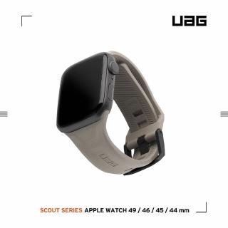 【UAG】Apple Watch 42/44/45/46/49mm 潮流矽膠錶帶-鈦灰(手錶帶)