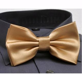 【拉福】香檳金亮面新郎結婚領結糾糾