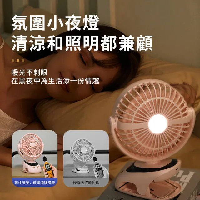 【YUNMI】618特惠 桌面夾式風扇 靜音風扇 桌面風扇 USB充電風扇 夾扇 推車風扇 嬰兒車風扇 夾子風扇