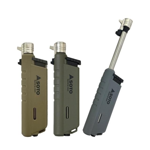 【SOTO】伸縮防風點火器 ST-487限定系列(月球灰/土狼棕/軍綠 填充式打火機)