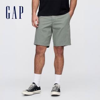 【GAP】男裝 卡其短褲-綠色(866125)