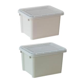 【SHUTER 樹德】塔塔家置物箱 7.5L 暖米灰/淺黛綠 3個入 /組 HA-2328K