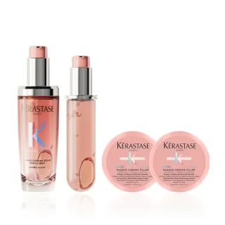 【KERASTASE 巴黎卡詩】恆彩重生水漾光持色露75ml+填裝瓶75ml(護色/持色/護髮油)