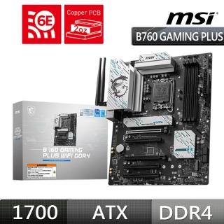 【MSI 微星】B760 GAMING PLUS WIFI DDR4 intel主機板