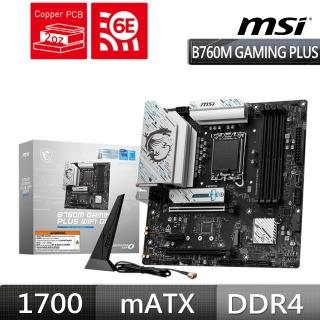 【MSI 微星】B760M GAMING PLUS WIFI DDR4 intel主機板