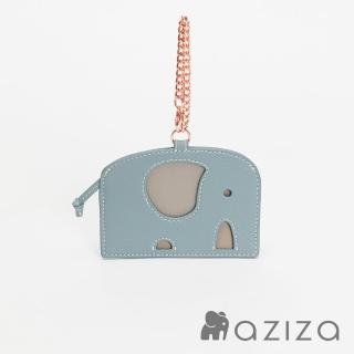 【aziza】小象造型票卡夾(薄暮藍/出清下殺/療癒小物/送禮首選/通勤/實用配件)
